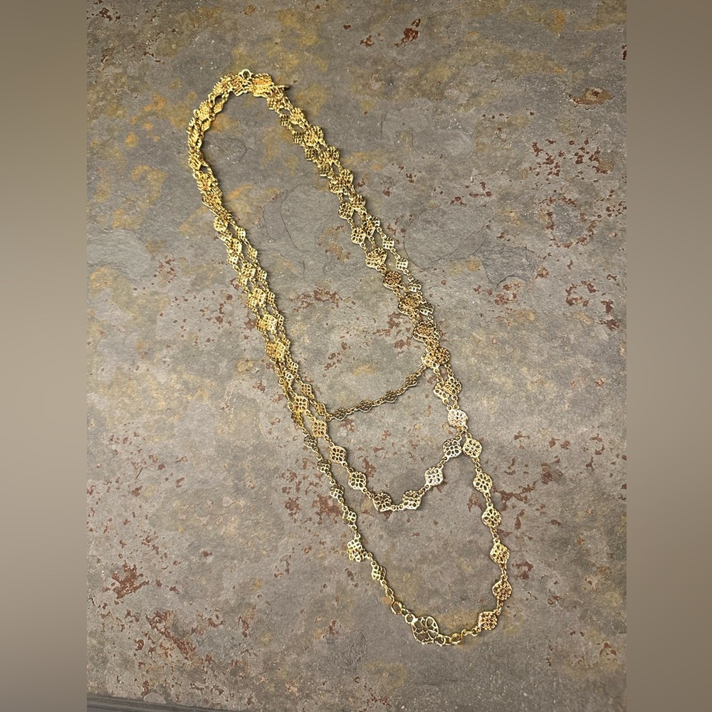 Stella & Dot Gold Customizable Length Layering Necklace